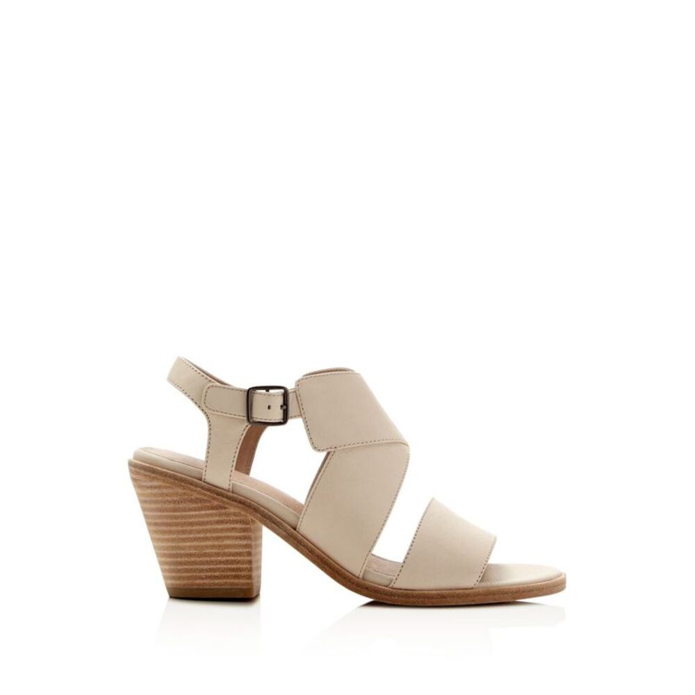 EILEEN FISHER Womens Beige Carat Round Toe Block Heel Leather Slingback Sandal 9 - Picture 2 of 3